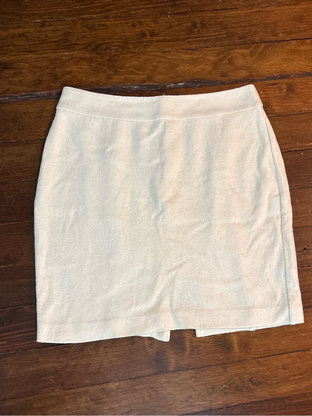 Banana republic cream zipper mini pencil skirt size 10